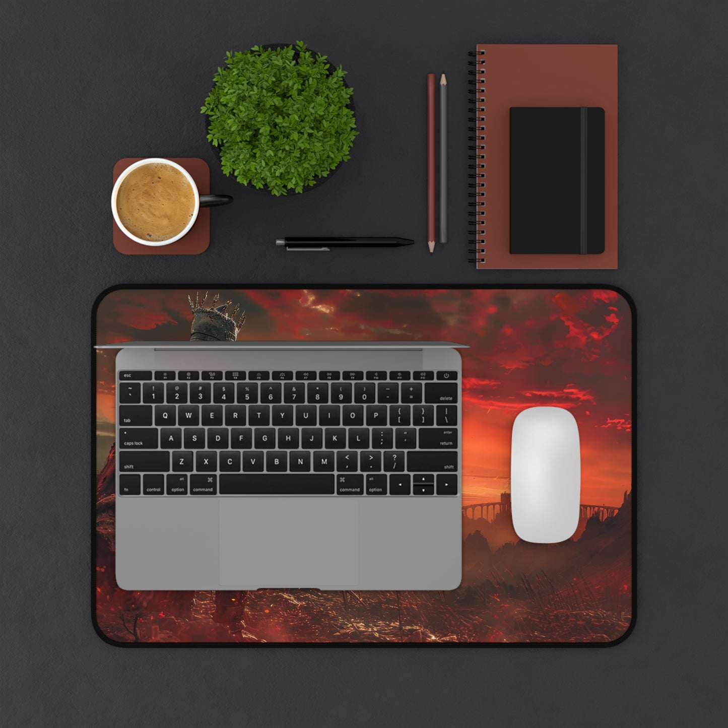 Elden Ring Knight Desk Mat – XL Fantasy Gaming Mouse Pad