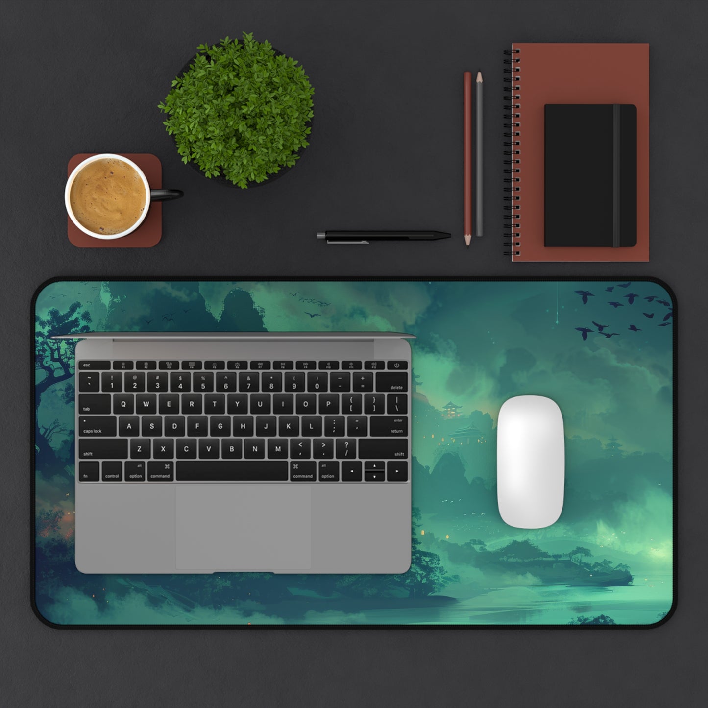 Mystic Japanese Lake Desk Mat – XL Tranquil Gaming Mouse Pad