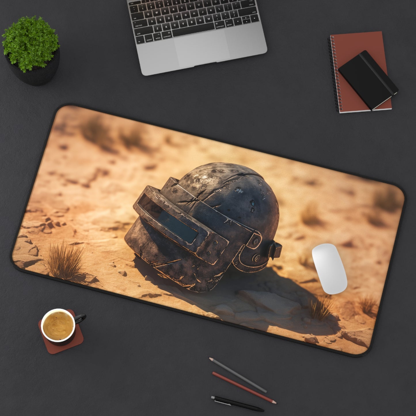 PUBG Helmet Desk Mat – XL Battle Royale Gaming Mouse Pad