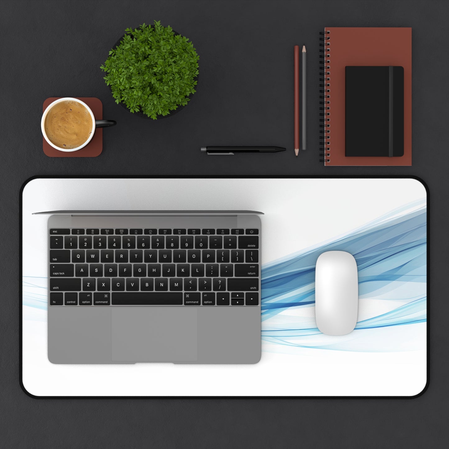 Blue Gradient Desk Mat – XL Minimalist Gaming Mouse Pad