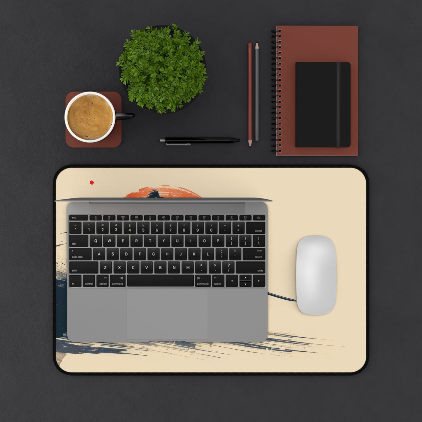Young Samurai Desk Mat – XL Japanese Warrior Gaming Mouse Pad