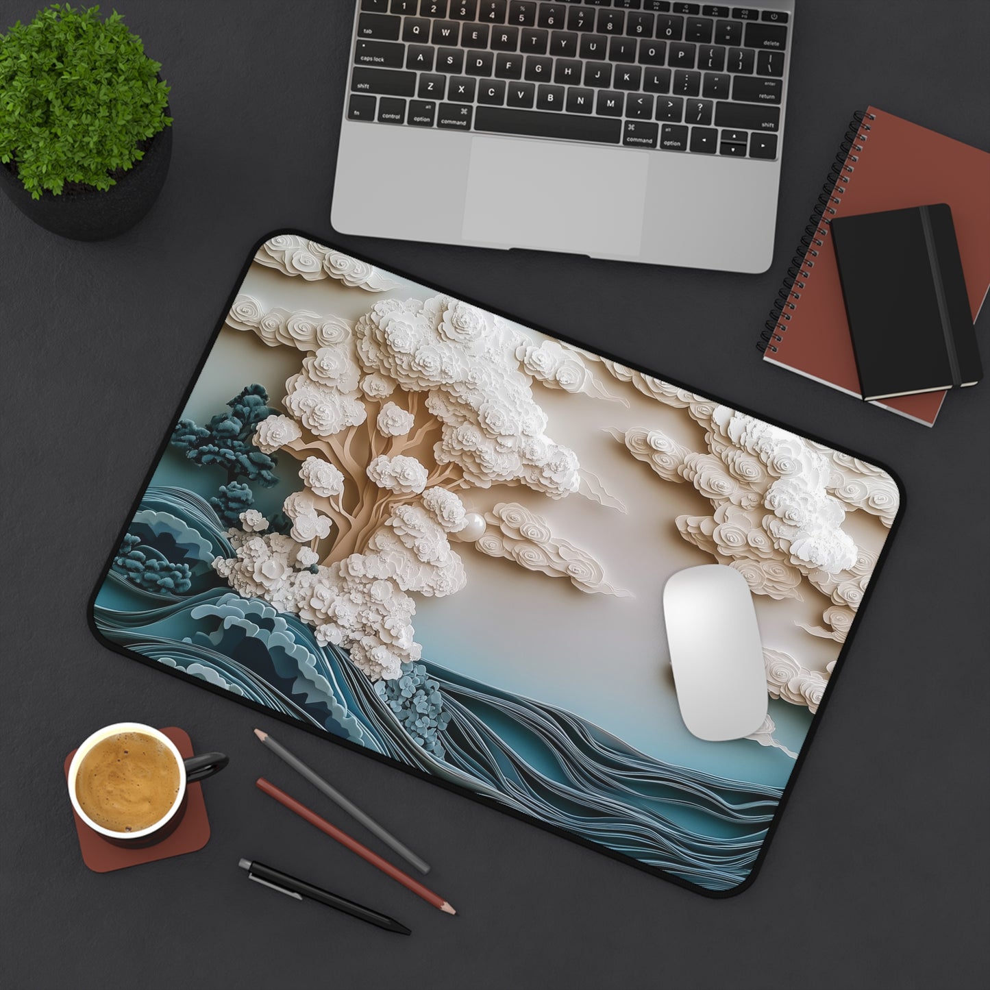 PaperCut Landscape Desk Mat – XL Artistic Gaming Mouse Pad