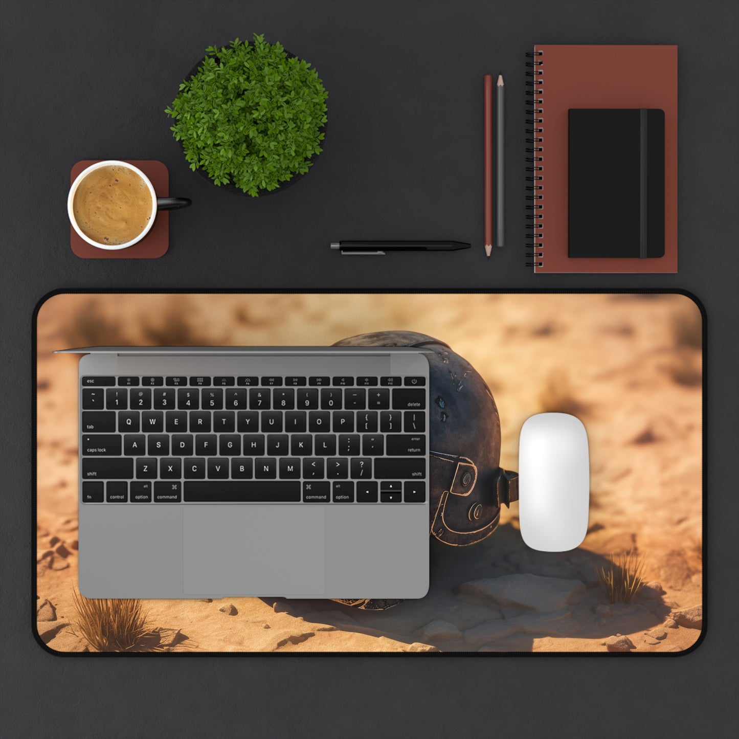 PUBG Helmet Desk Mat – XL Battle Royale Gaming Mouse Pad