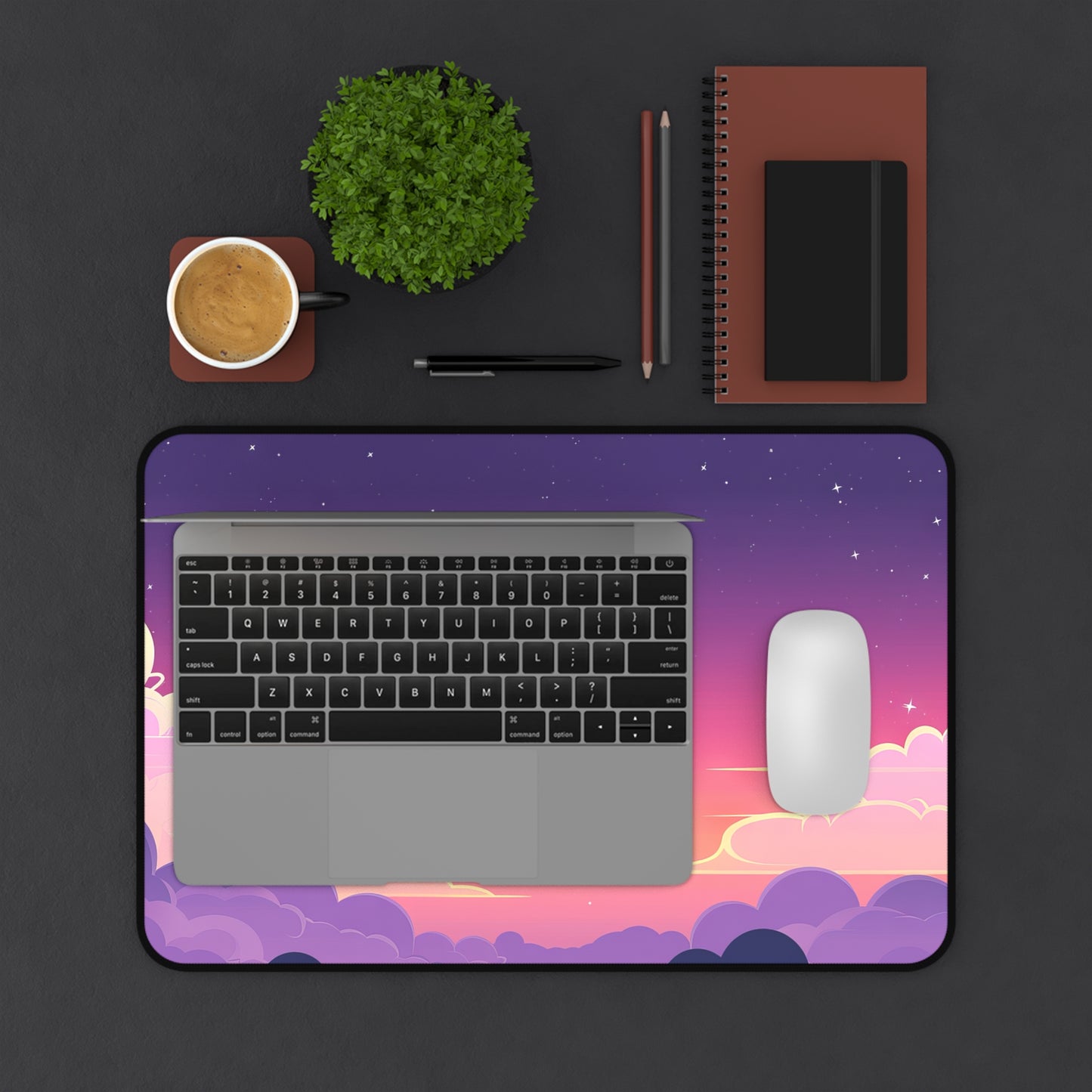Cute Cotton Clouds Desk Mat – XL Cloud Mouse Pad for Cozy Desk Setup & Home Office
