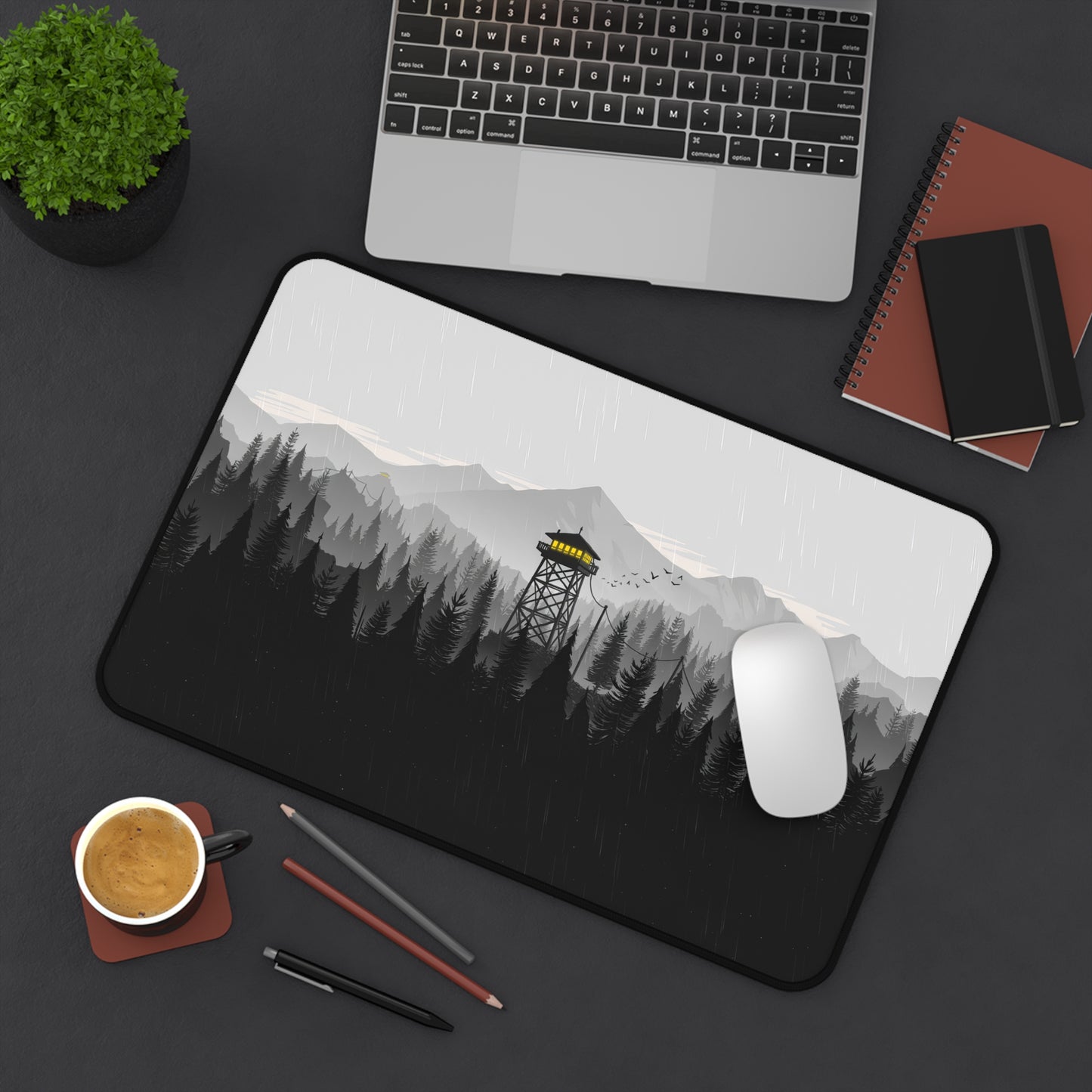 Firewatch Desk Mat – XL Scenic Forest Gaming Mouse Pad