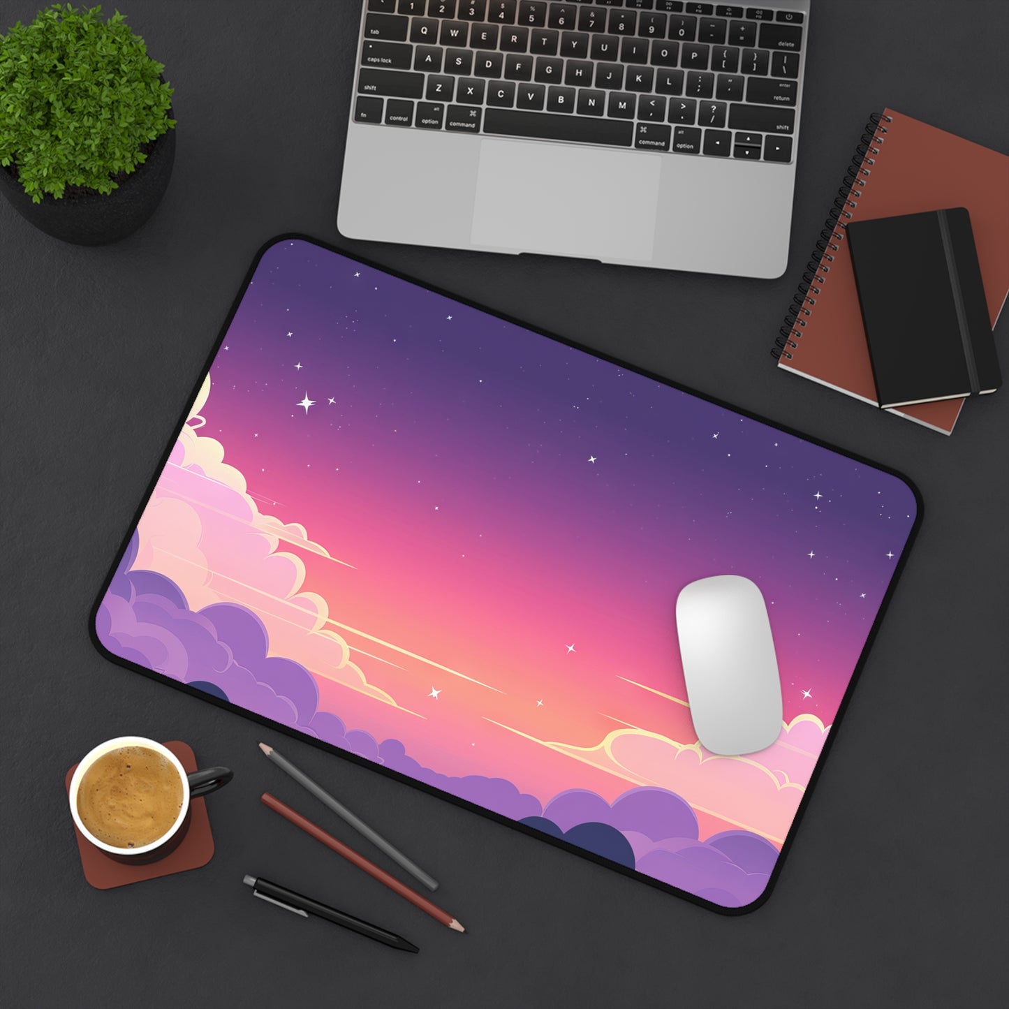 Cute Cotton Clouds Desk Mat – XL Cloud Mouse Pad for Cozy Desk Setup & Home Office