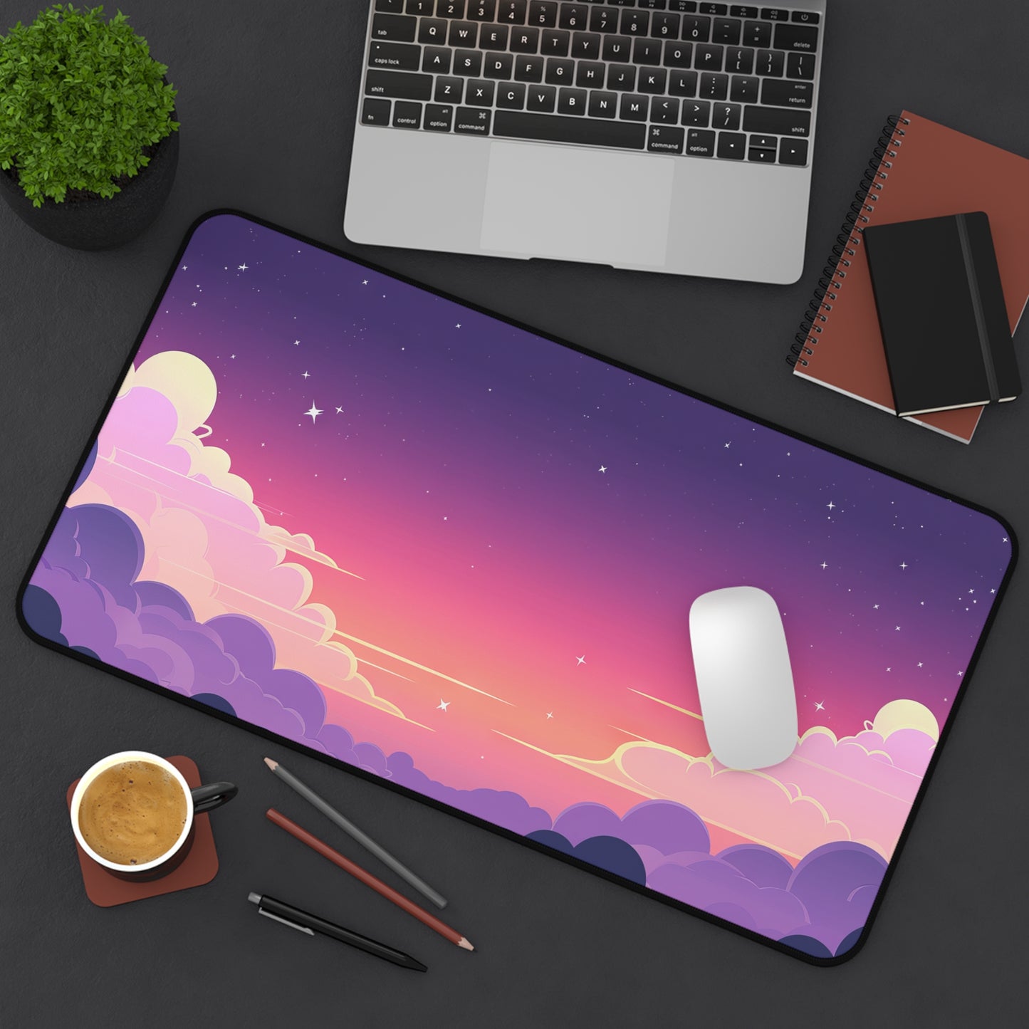 Cute Cotton Clouds Desk Mat – XL Cloud Mouse Pad for Cozy Desk Setup & Home Office