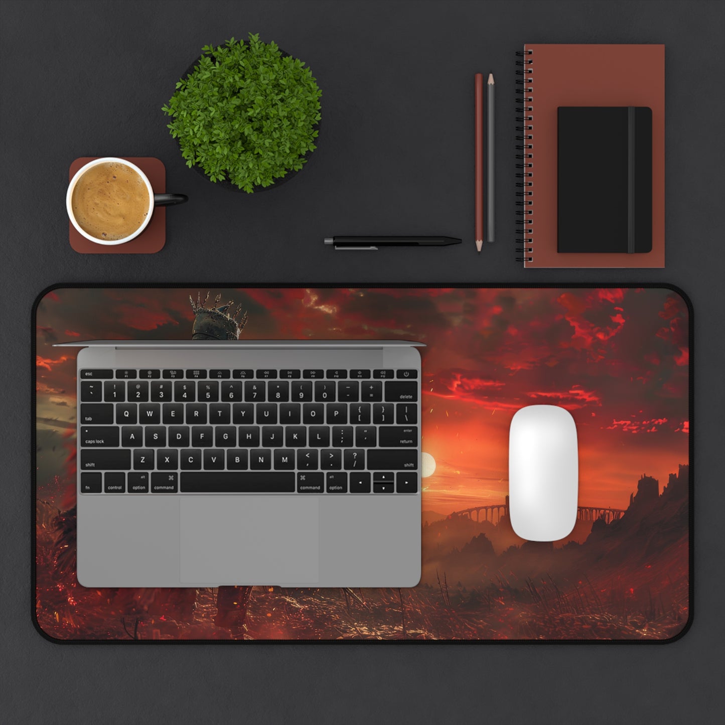 Elden Ring Knight Desk Mat – XL Fantasy Gaming Mouse Pad