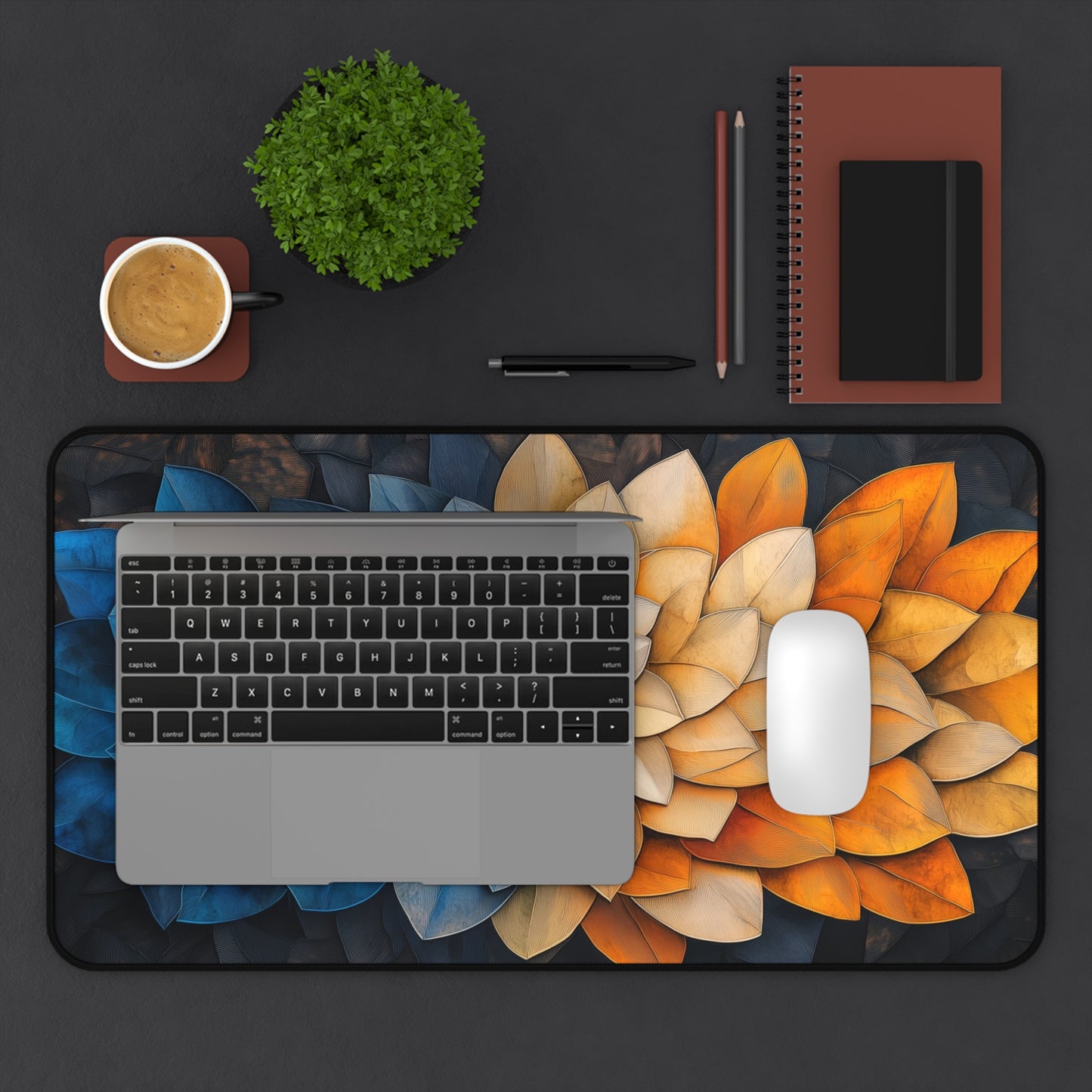 Vibrant Color Leaves Desk Mat – XL Nature-Inspired Gaming Mouse Pad