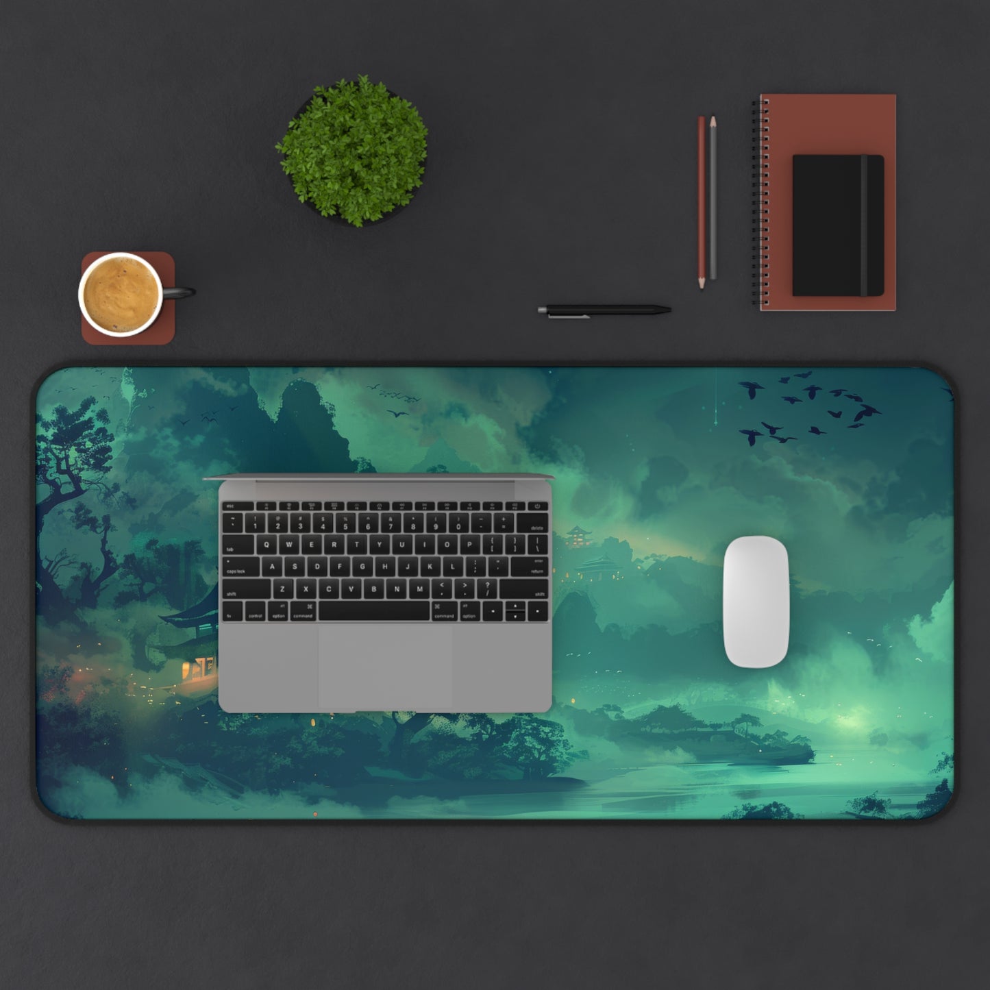 Mystic Japanese Lake Desk Mat – XL Tranquil Gaming Mouse Pad