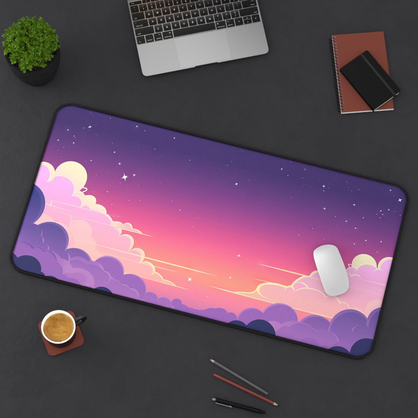 Cute Cotton Clouds Desk Mat – XL Cloud Mouse Pad for Cozy Desk Setup & Home Office