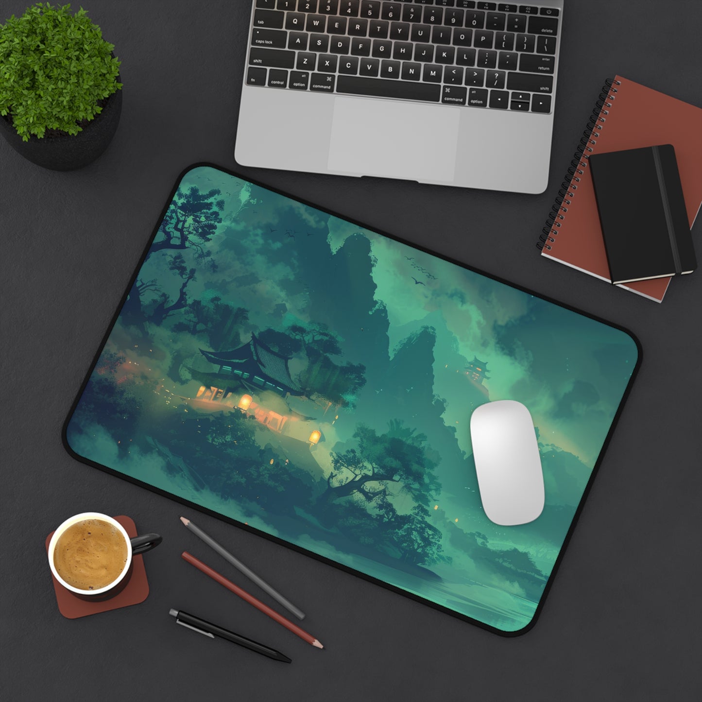 Mystic Japanese Lake Desk Mat – XL Tranquil Gaming Mouse Pad