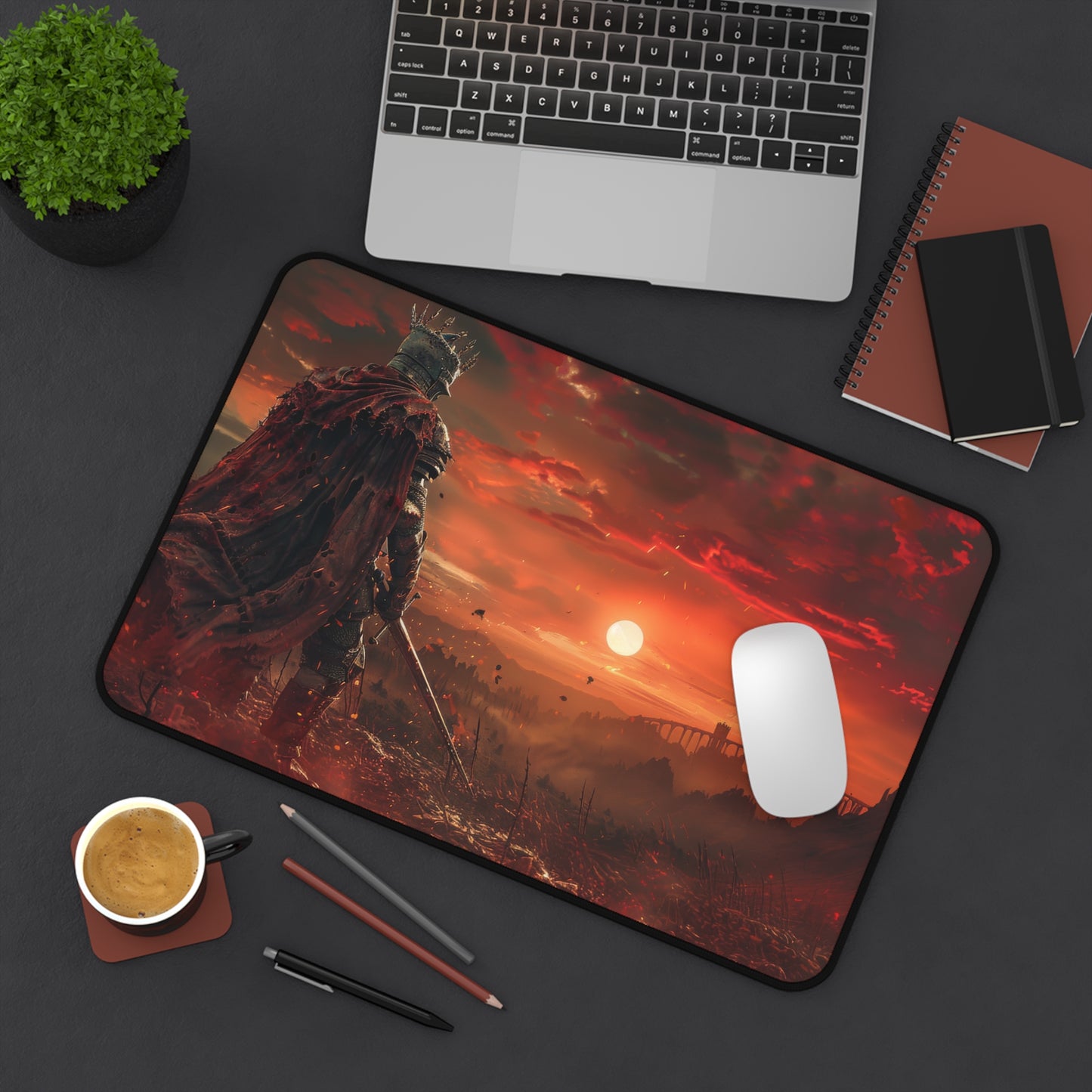 Elden Ring Knight Desk Mat – XL Fantasy Gaming Mouse Pad