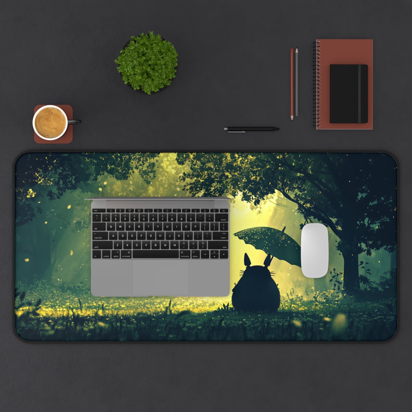 Totoro in Forest Desk Mat – XL Studio Ghibli Mouse Pad & Desk Decor