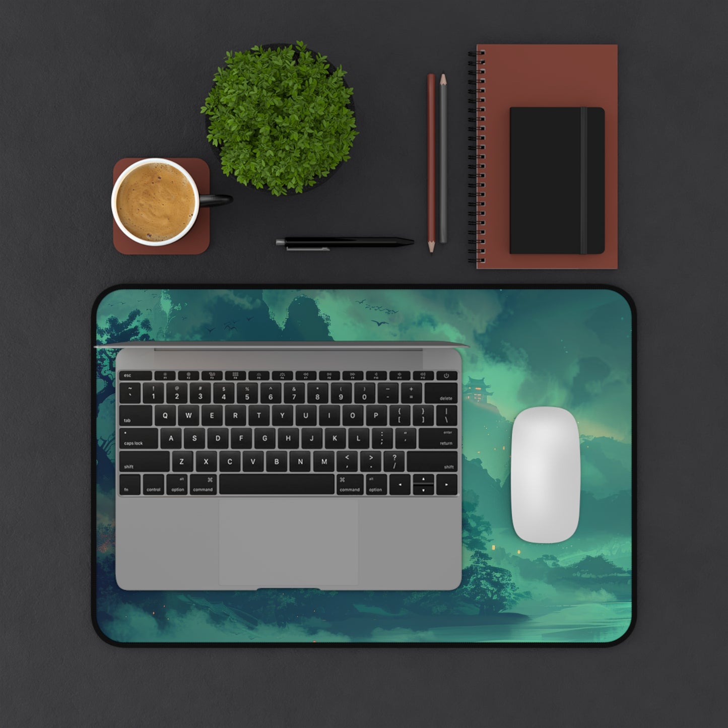 Mystic Japanese Lake Desk Mat – XL Tranquil Gaming Mouse Pad