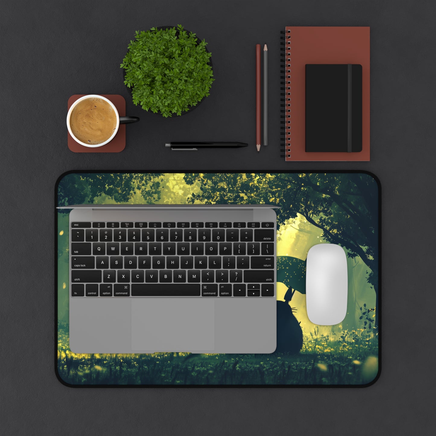 Totoro in Forest Desk Mat – XL Studio Ghibli Mouse Pad & Desk Decor