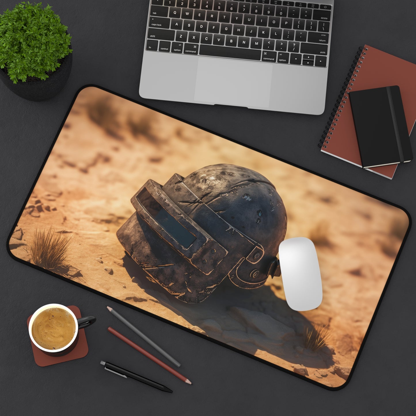 PUBG Helmet Desk Mat – XL Battle Royale Gaming Mouse Pad