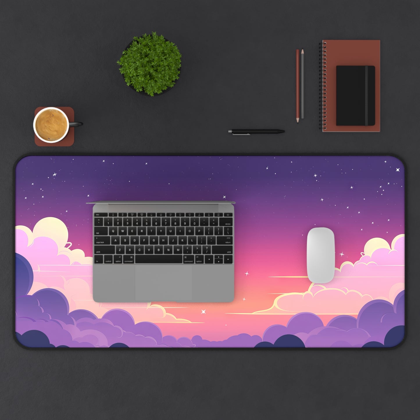 Cute Cotton Clouds Desk Mat – XL Cloud Mouse Pad for Cozy Desk Setup & Home Office