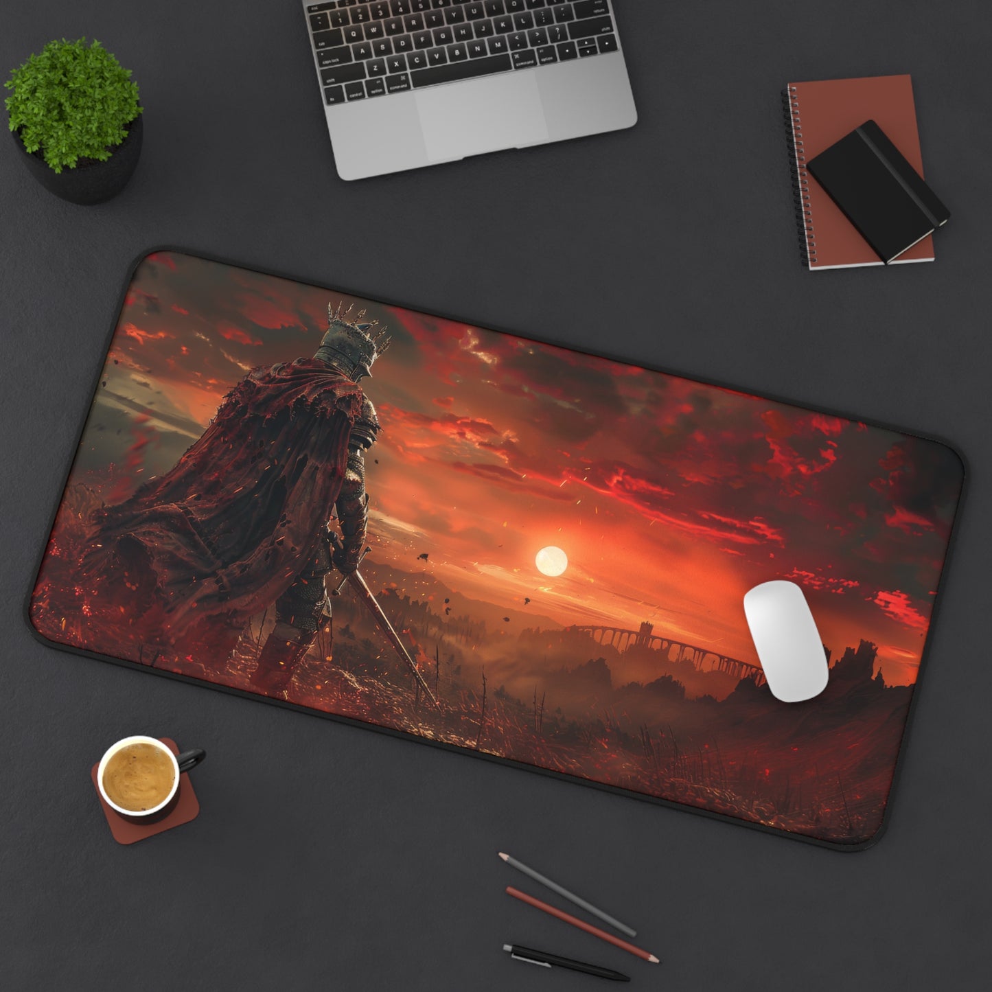 Elden Ring Knight Desk Mat – XL Fantasy Gaming Mouse Pad