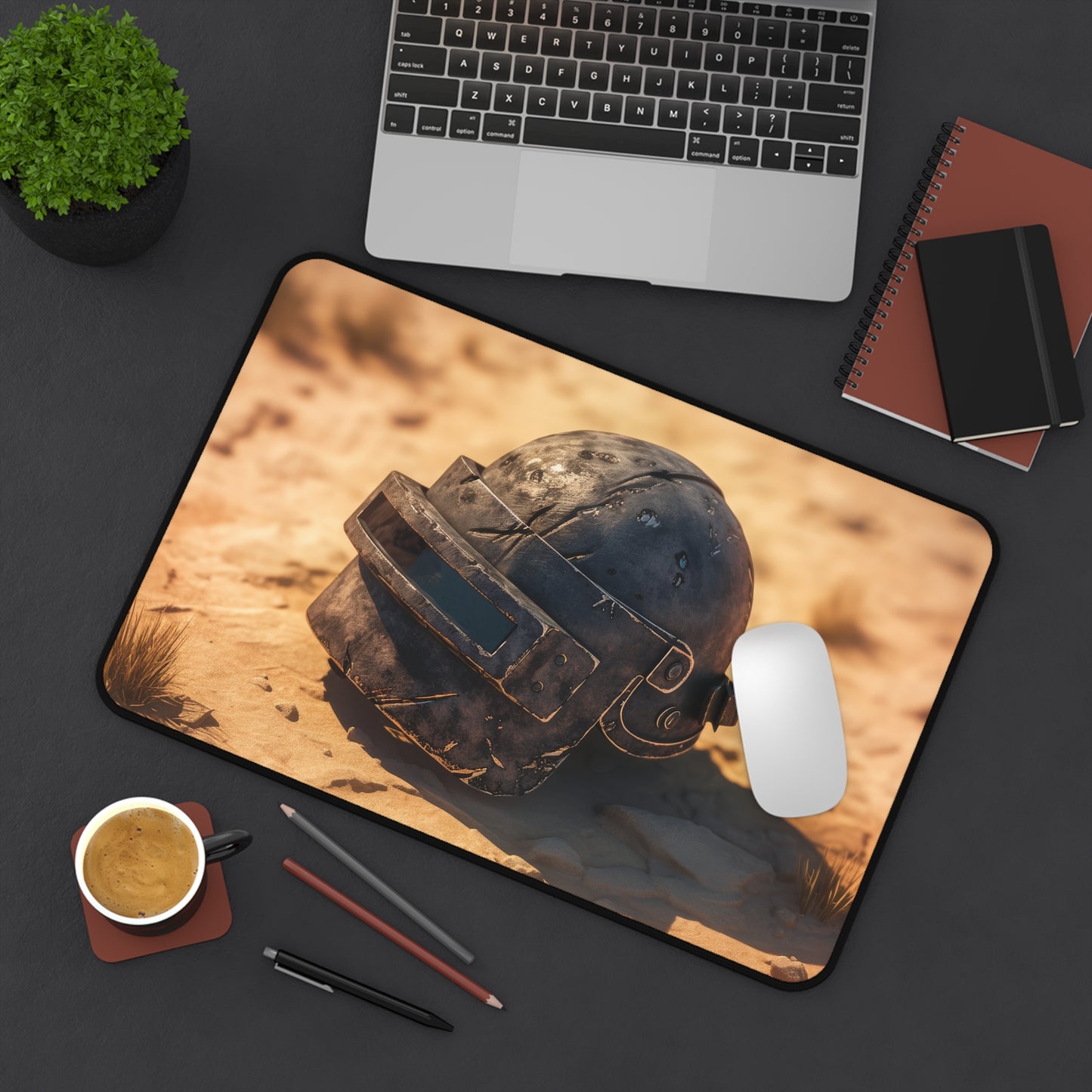 PUBG Helmet Desk Mat – XL Battle Royale Gaming Mouse Pad