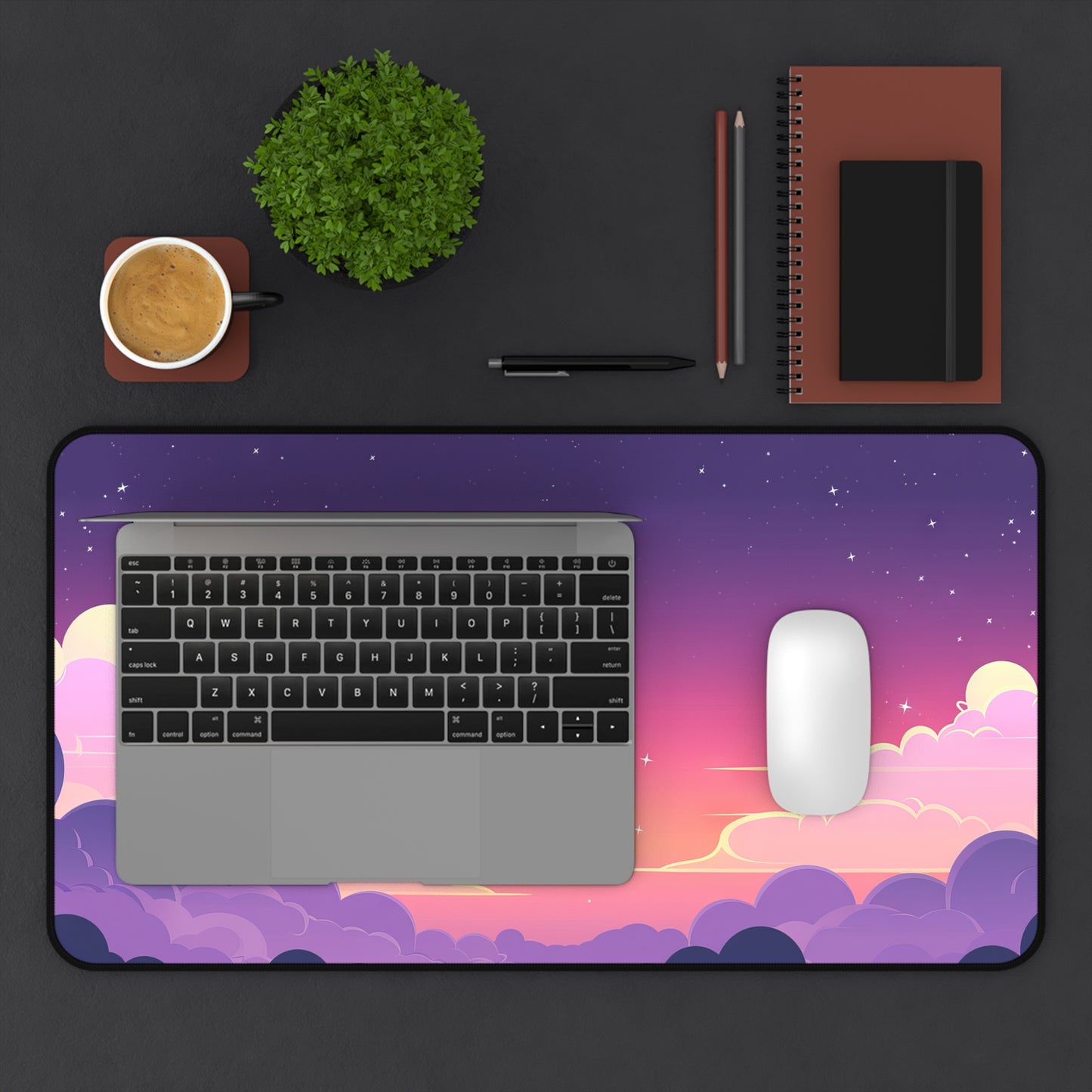 Cute Cotton Clouds Desk Mat – XL Cloud Mouse Pad for Cozy Desk Setup & Home Office