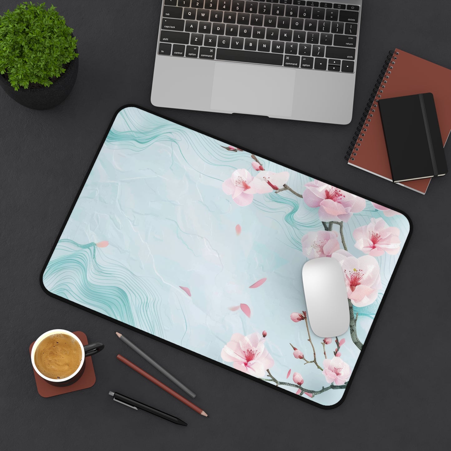 Cherry Blossoms Desk Mat – XL Sakura Mouse Pad for Gaming & Work