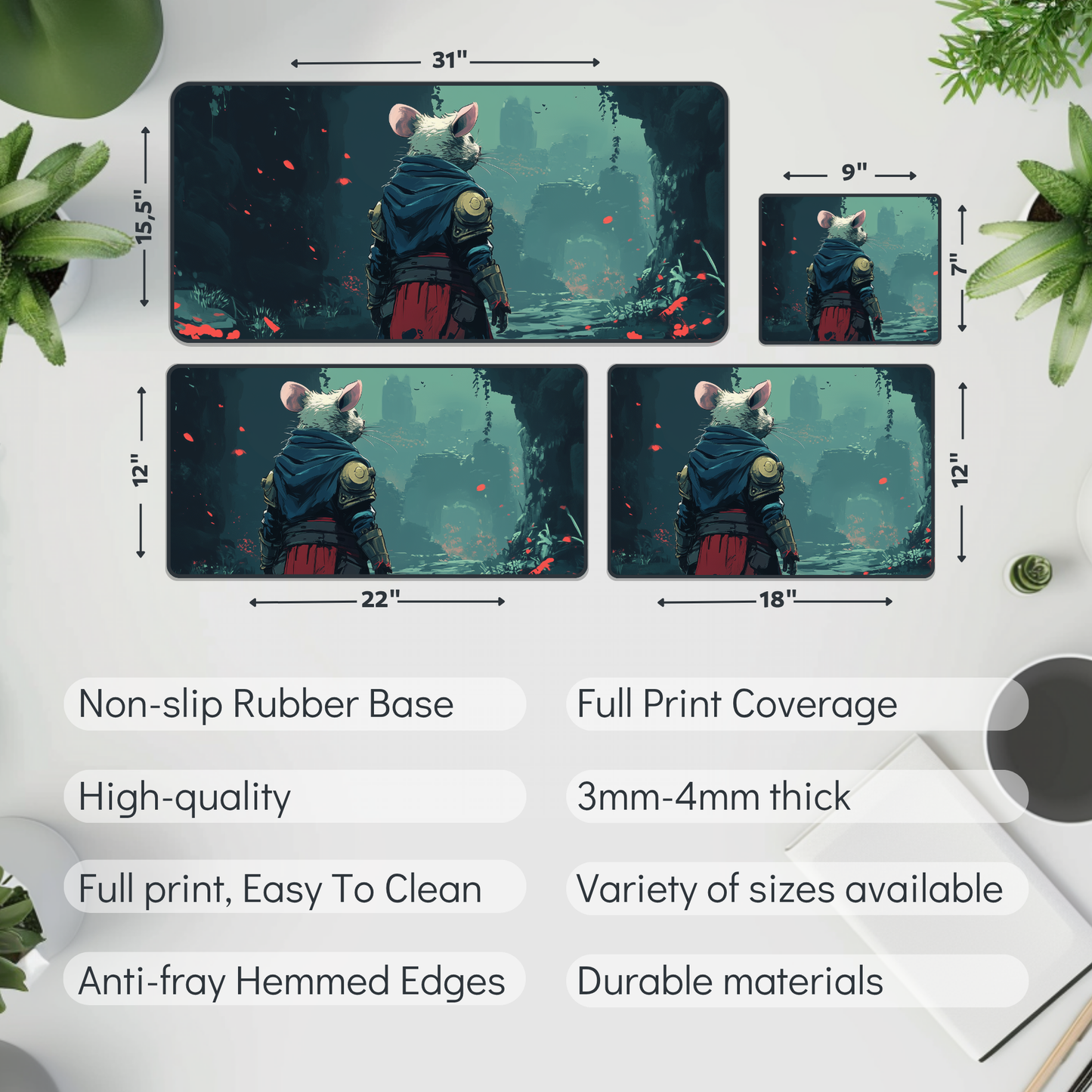 Adventurer Mouse Desk Mat – XL Whimsical Gaming Mouse Pad & Playmat