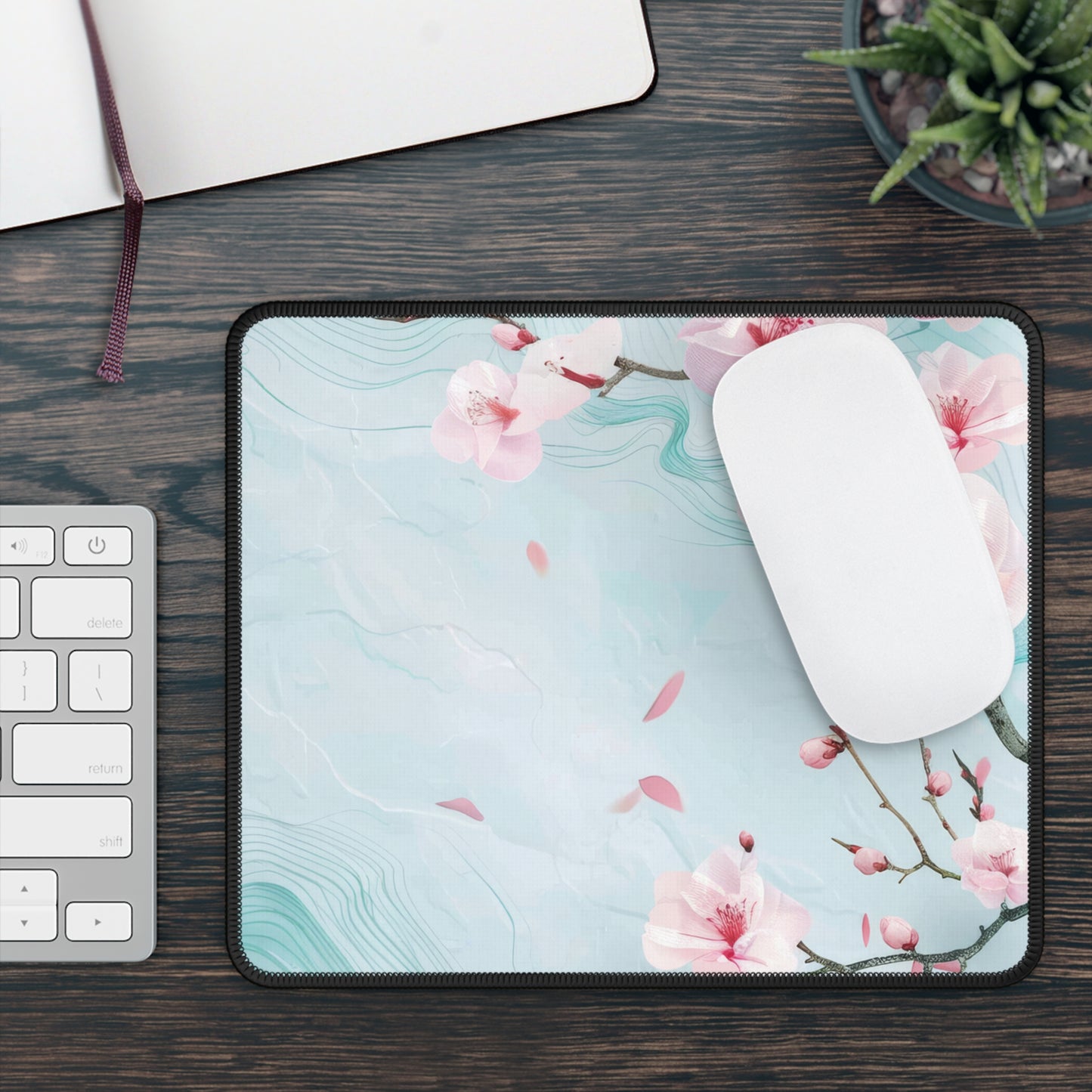 Cherry Blossoms Desk Mat – XL Sakura Mouse Pad for Gaming & Work