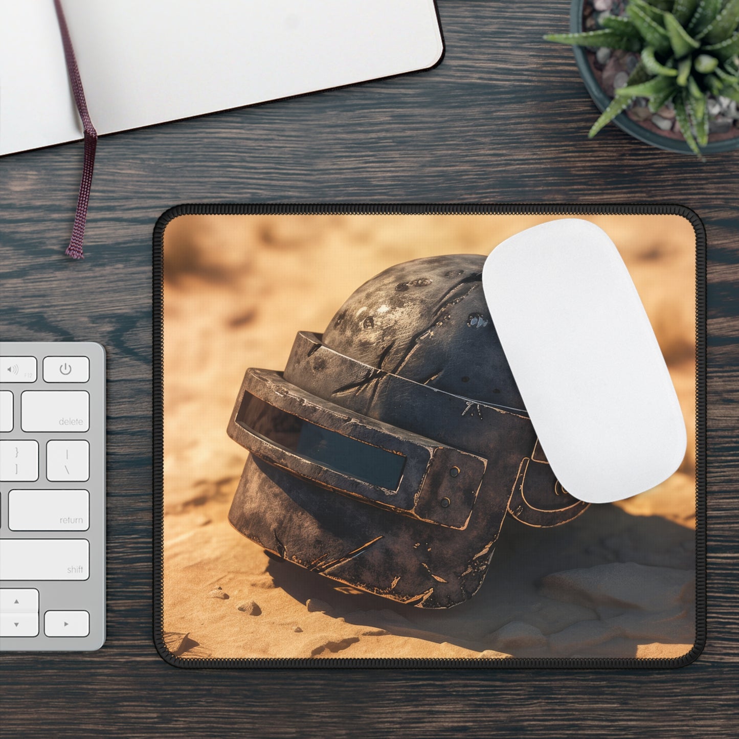 PUBG Helmet Desk Mat – XL Battle Royale Gaming Mouse Pad