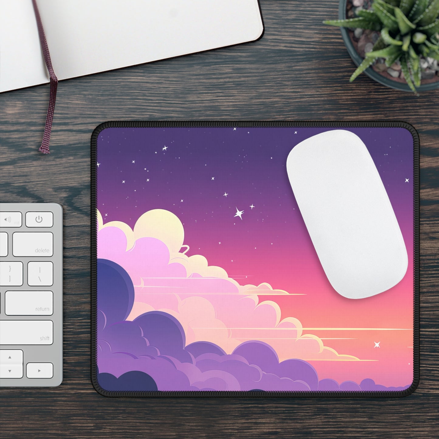 Cute Cotton Clouds Desk Mat – XL Cloud Mouse Pad for Cozy Desk Setup & Home Office