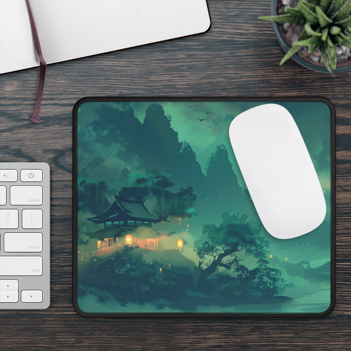 Mystic Japanese Lake Desk Mat – XL Tranquil Gaming Mouse Pad