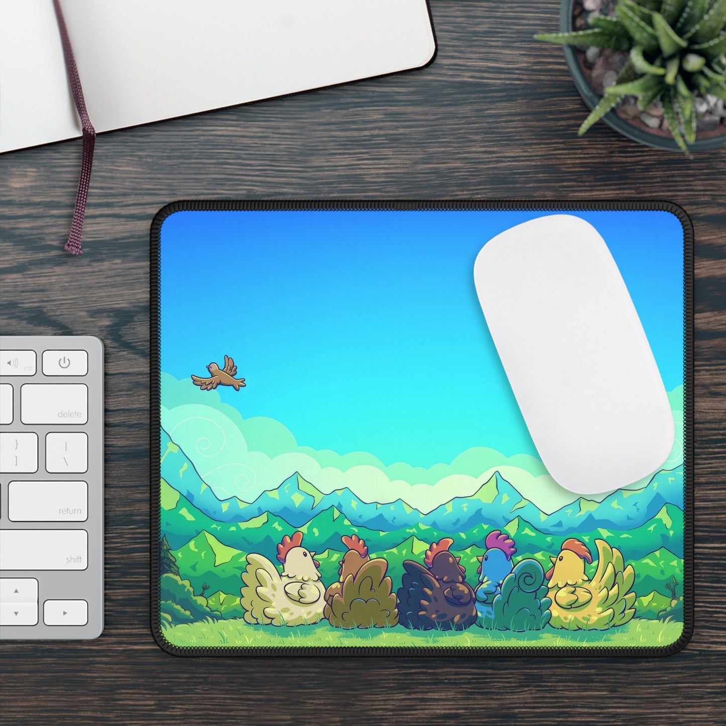 Stardew Valley Chickens Desk Mat – XL Cozy Gaming Mouse Pad