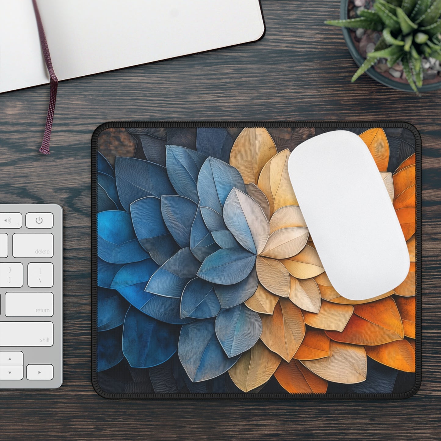 Vibrant Color Leaves Desk Mat – XL Nature-Inspired Gaming Mouse Pad