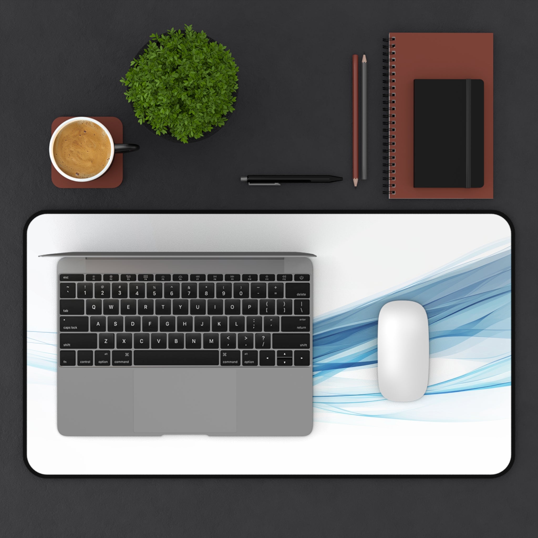 Minimalist Blue Gradient Desk Mat