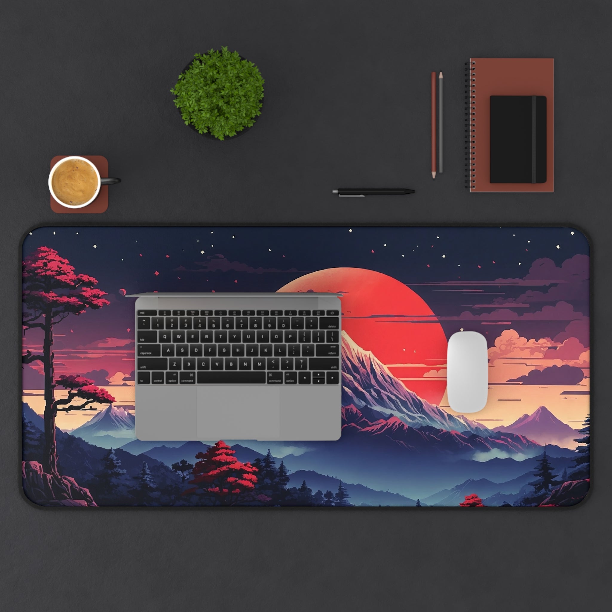 Moon with Mountain Pixel Art