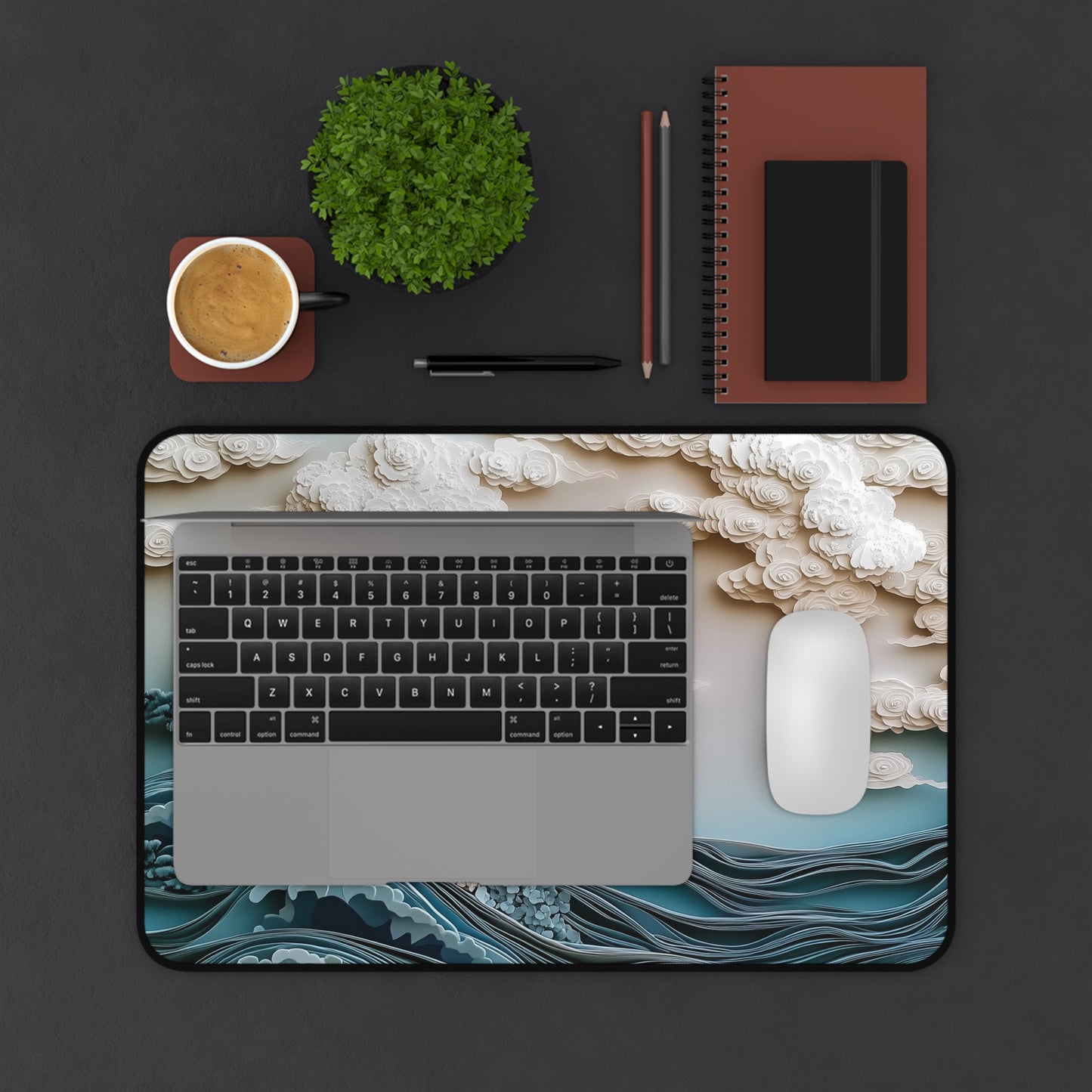 PaperCut Landscape Desk Mat – XL Artistic Gaming Mouse Pad