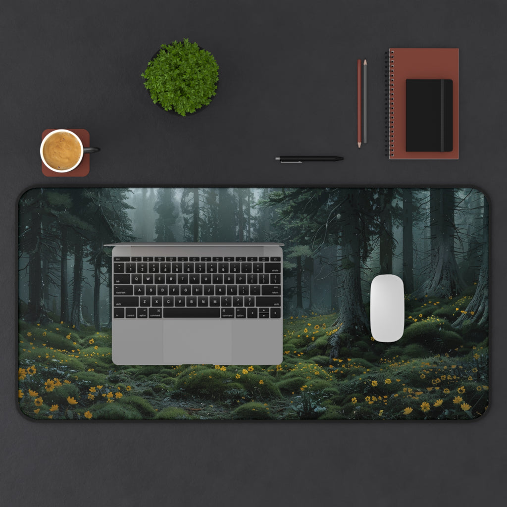 Dark Forest with Flowers