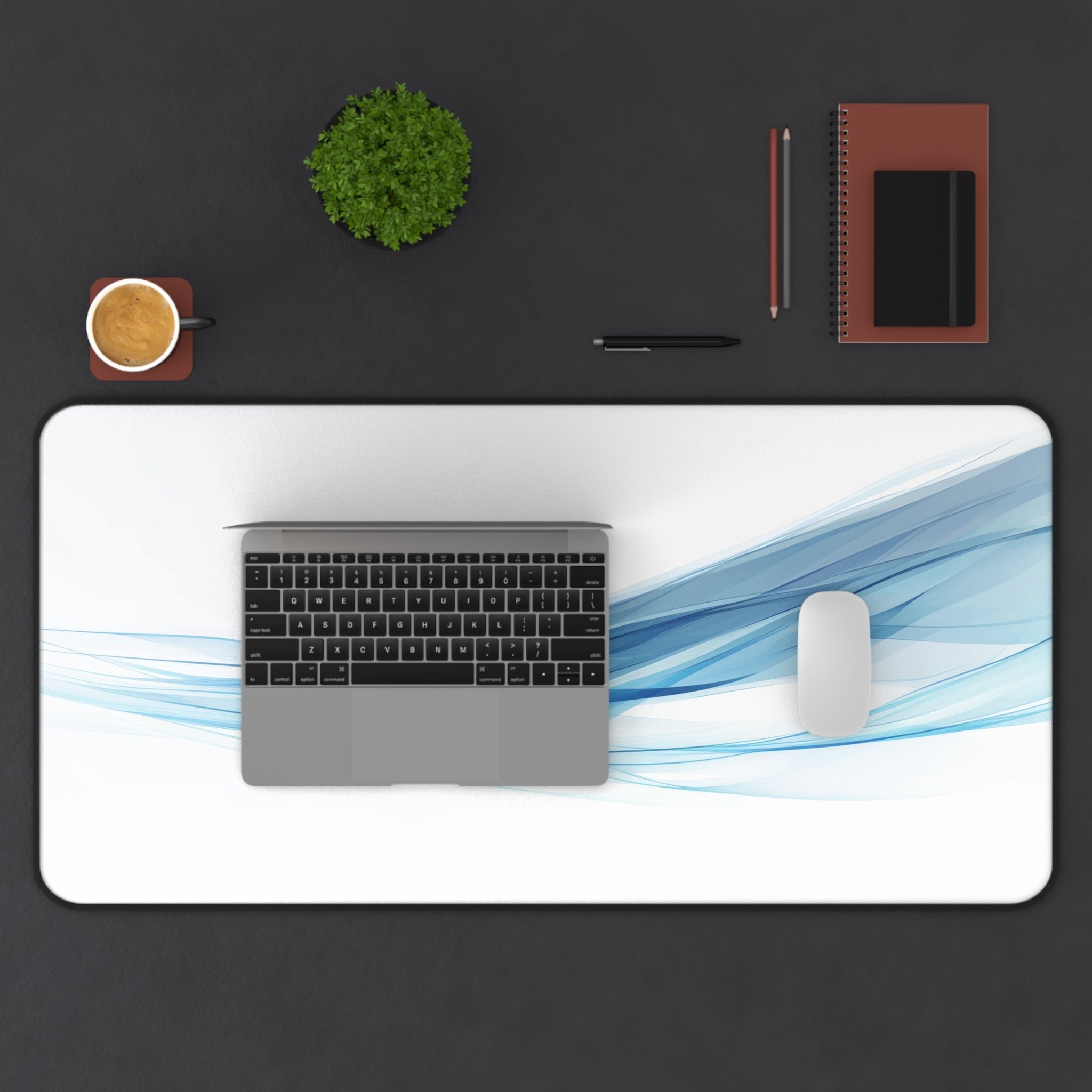 Minimalist Blue Gradient Desk Mat