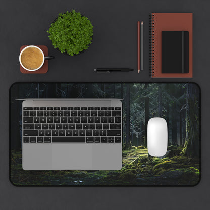 Dark Forest Desk Mat – XL Nature-Inspired Gaming Mouse Pad