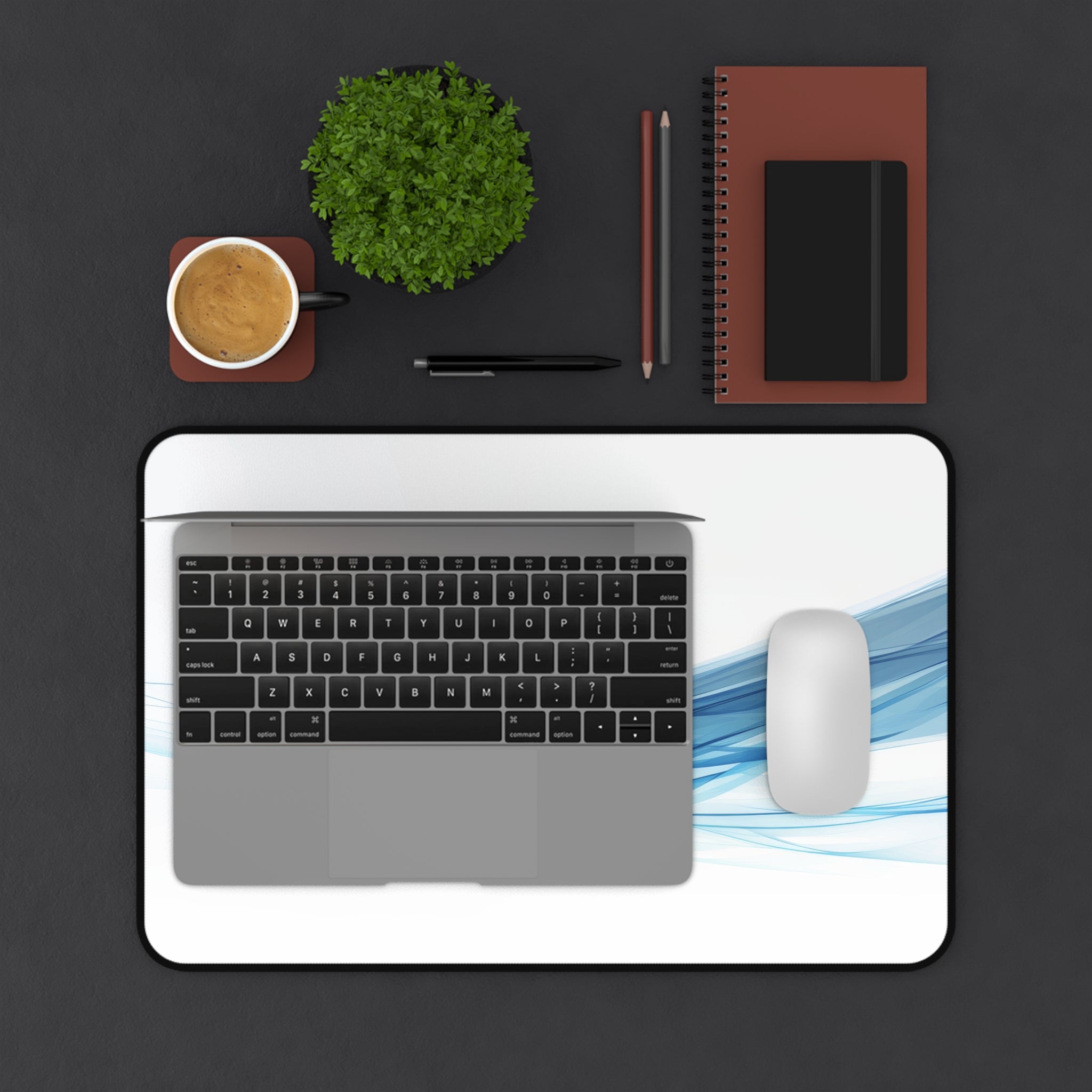 Minimalist Blue Gradient Desk Mat