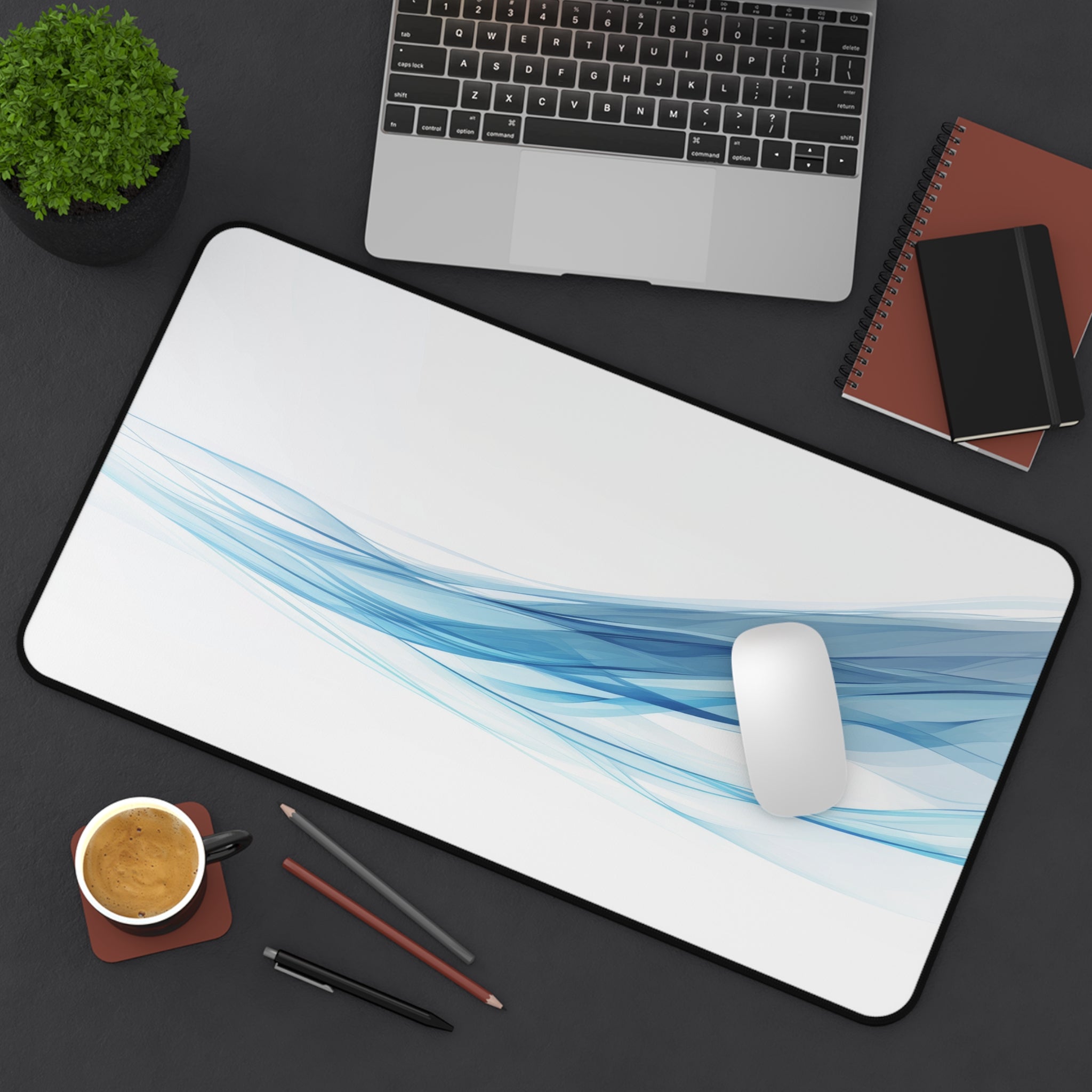 Minimalist Blue Gradient Desk Mat