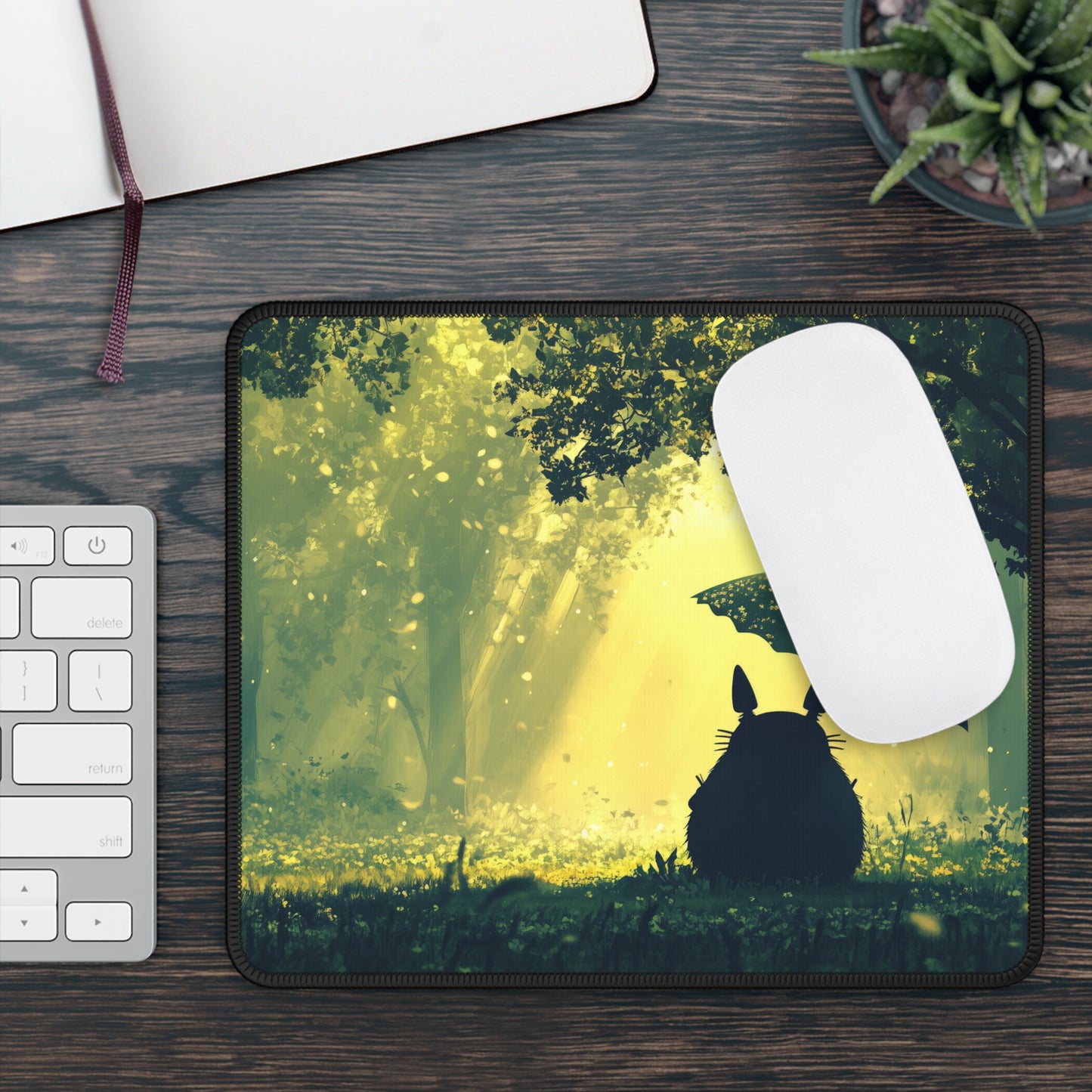 Totoro in Forest Desk Mat – XL Studio Ghibli Mouse Pad & Desk Decor