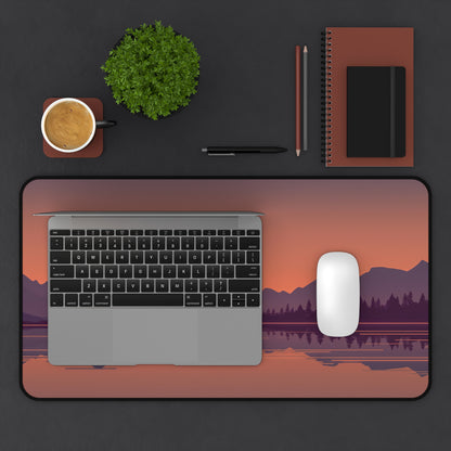 Evening Lake Desk Mat – XL Scenic Nature Mouse Pad for Gaming & Work