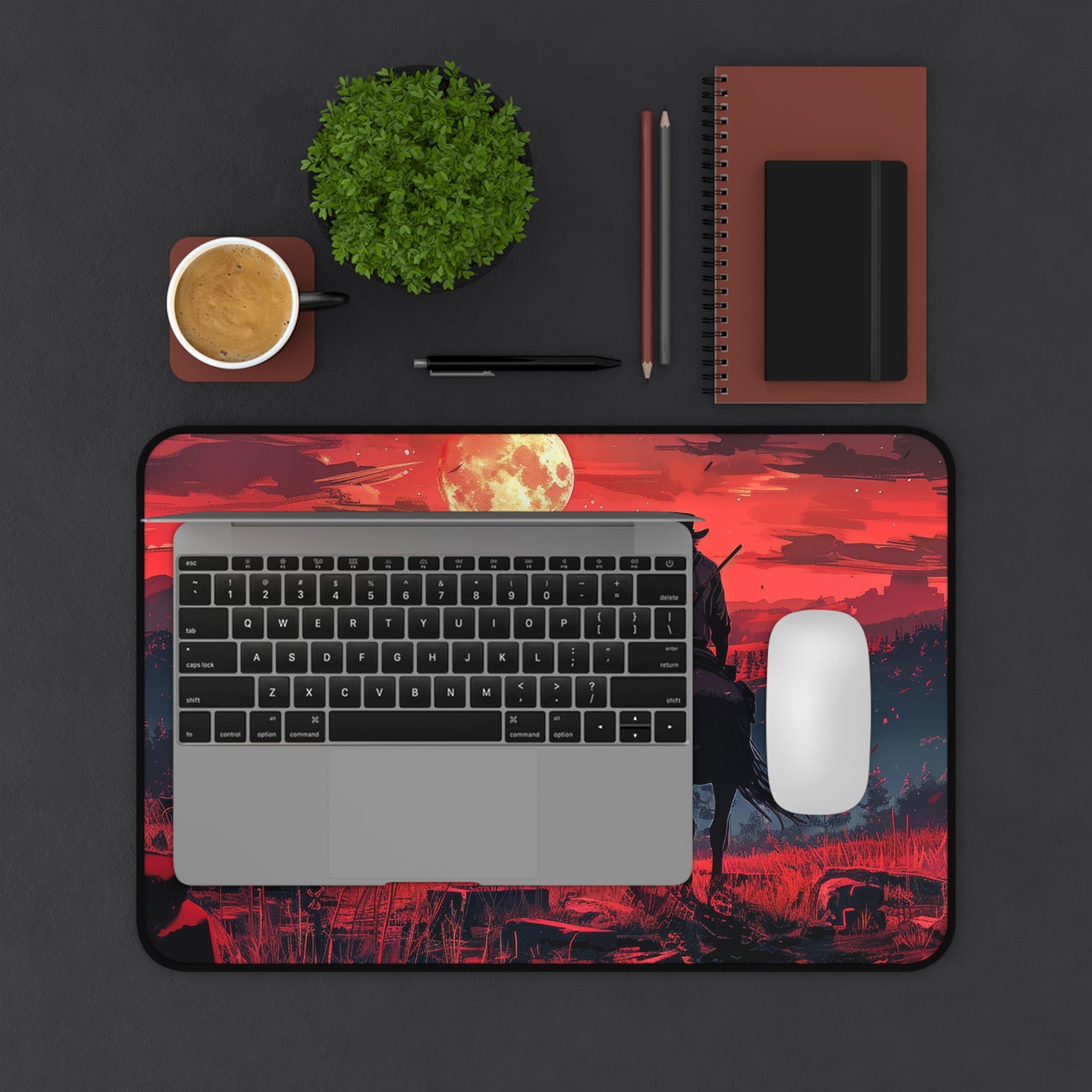 The Lonely Cowboy Desk Mat – XL Western Gaming Mouse Pad
