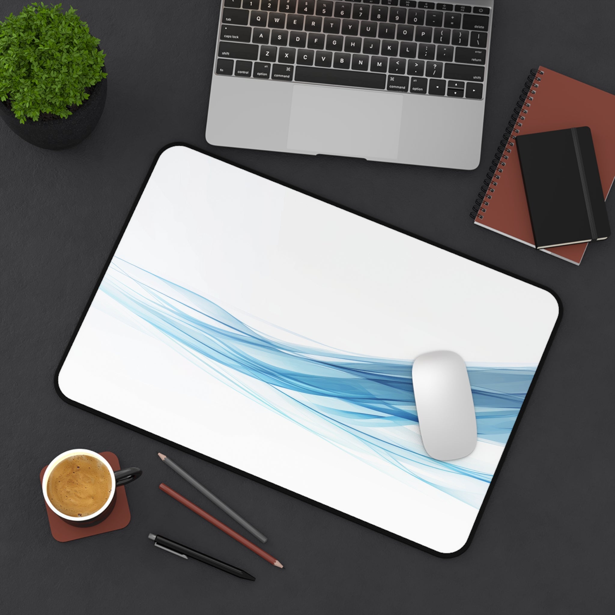 Minimalist Blue Gradient Desk Mat