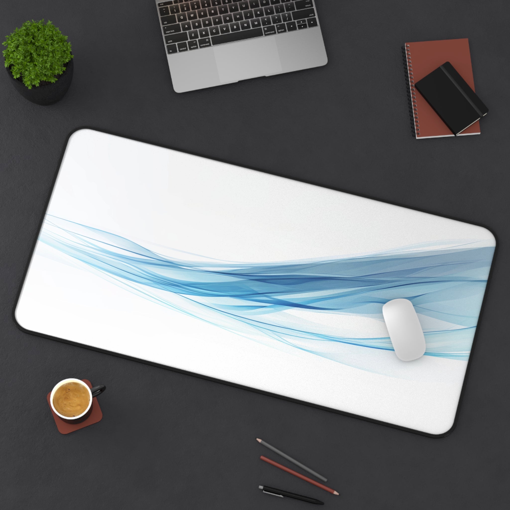Minimalist Blue Gradient Desk Mat