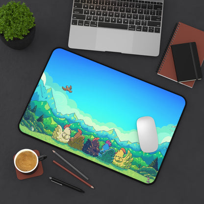 Stardew Valley Chickens Desk Mat – XL Cozy Gaming Mouse Pad