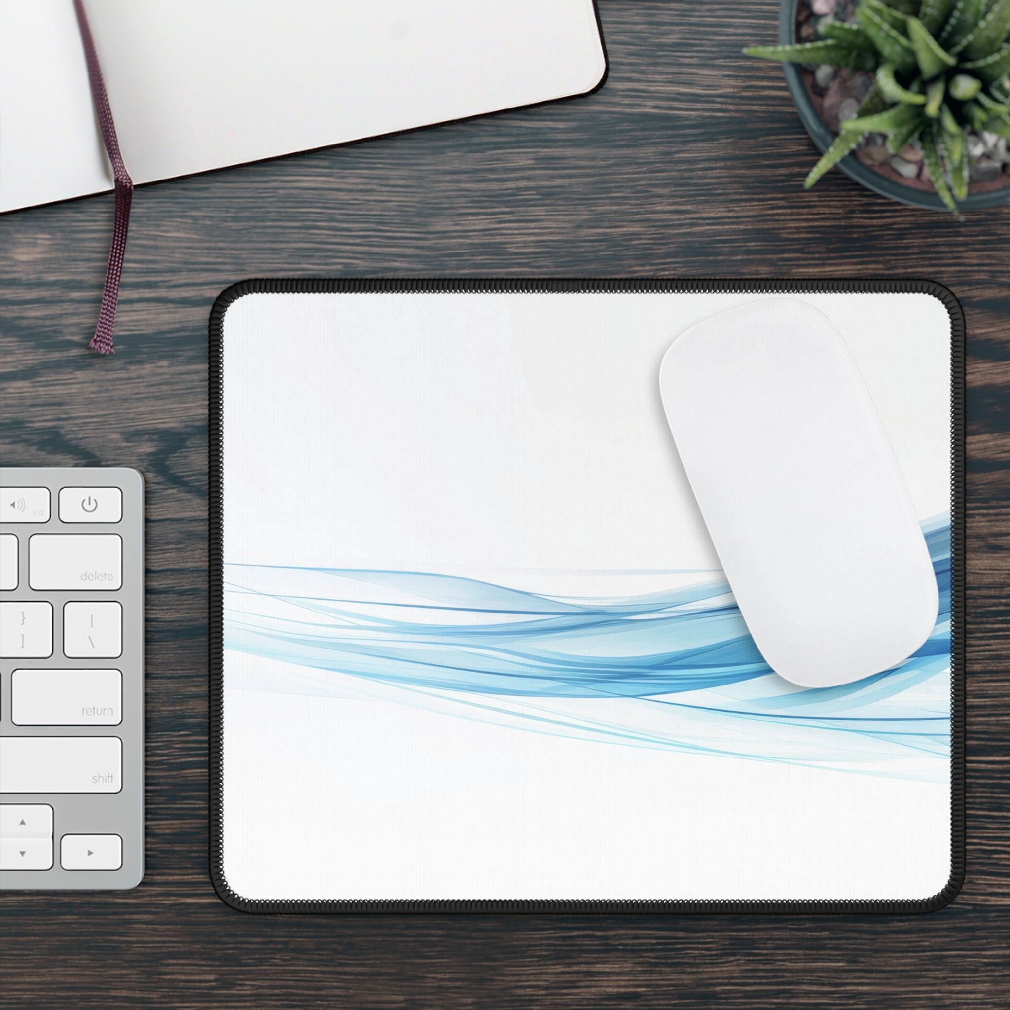 Minimalist Blue Gradient Desk Mat