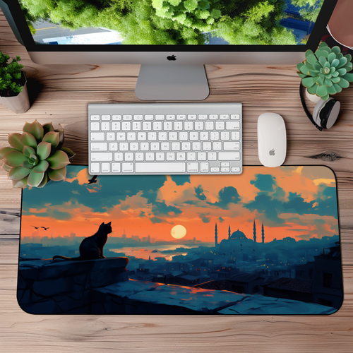 Cats of Istanbul Desk Mat – XL Cat Lover’s Gaming Mouse Pad
