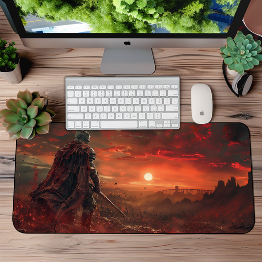 Elden Ring Knight Desk Mat – XL Fantasy Gaming Mouse Pad